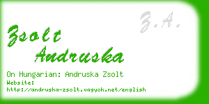 zsolt andruska business card